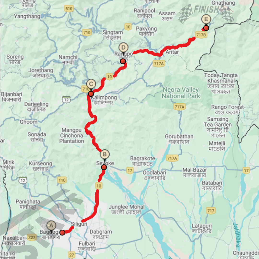 Day 1 Route Map